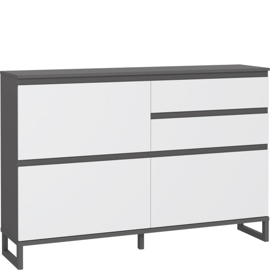 Szafka na buty 150 cm Lewa QXLK221L-M732 Szary QUAYLE Podstawowe