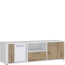 Szafka RTV pod telewizor CDGT131-C881 Dąb Artisan / Biały CARDIGAN Podstawowe