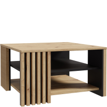 Ława z półkami CFTT5150-M624 Dąb Artisan / Czarny CARDIGAN Podstawowe