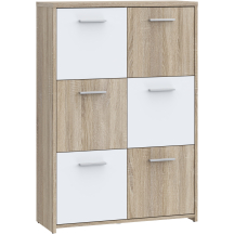 Komoda 6 szafek QDRK36-Q45F Dąb Sonoma / Biały Uni QUADRO Podstawowe