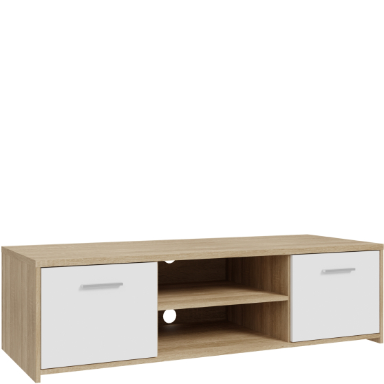 Szafka RTV pod telewizor QDRT13-Q45F Dąb Sonoma / Biały Uni QUADRO Podstawowe