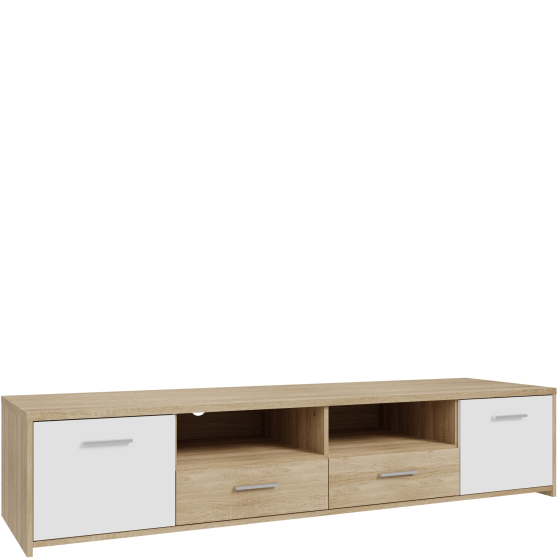 Szafka RTV pod telewizor duża QDRT16-Q45F Dąb Sonoma / Biały QUADRO Podstawowe