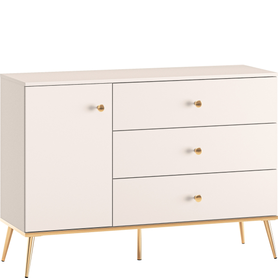 Komoda z szufladami 120 cm kaszmir SELGIN Podstawowe