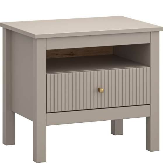 Szafka nocna z szufladą Taupe KLEO Podstawowe