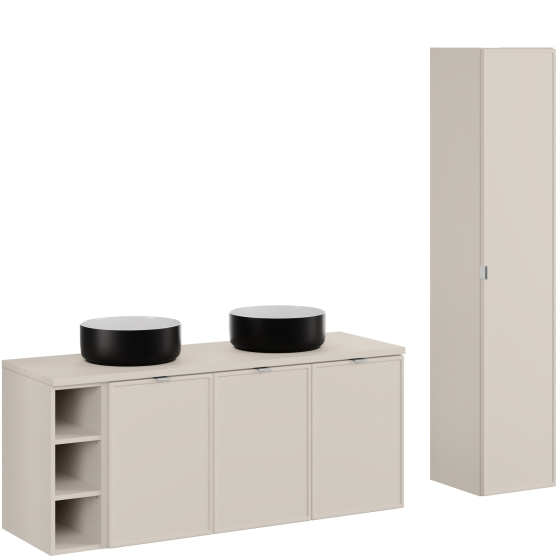Zestaw mebli do łazienki 140 cm SET-BC HC1D BELLA CASHMERE Podstawowe