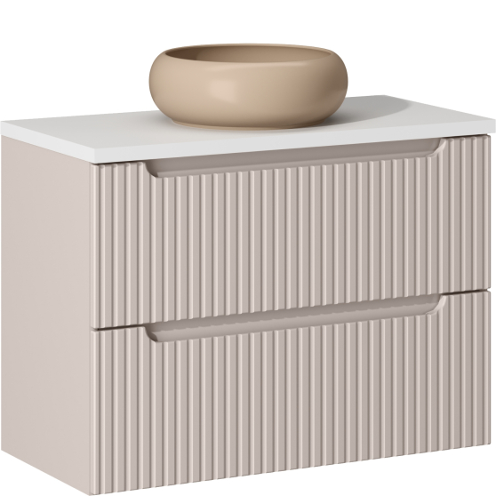 Szafka łazienkowa wisząca z umywalką 80 cm NOVA CASHMERE Podstawowe