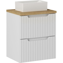 Szafka łazienkowa wisząca z umywalką 50 cm NOVA WHITE Podstawowe