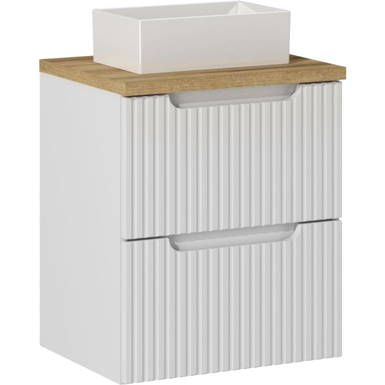 Szafka łazienkowa wisząca z umywalką 50 cm NOVA WHITE Podstawowe