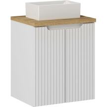 Szafka łazienkowa wisząca z umywalką 50 cm NOVA WHITE Podstawowe