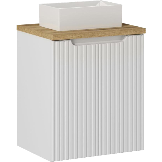 Szafka łazienkowa wisząca z umywalką 50 cm NOVA WHITE Podstawowe