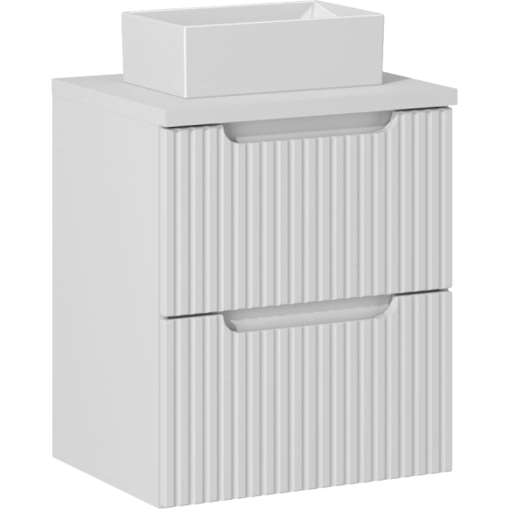 Szafka łazienkowa wisząca z umywalką 50 cm NOVA WHITE Podstawowe