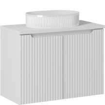 Szafka łazienkowa wisząca z umywalką 80 cm NOVA WHITE Podstawowe