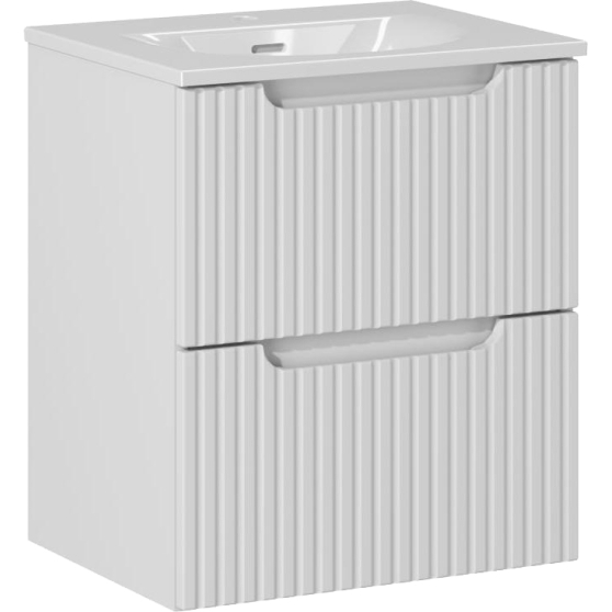 Szafka łazienkowa wisząca z umywalką 50 cm NOVA WHITE Podstawowe