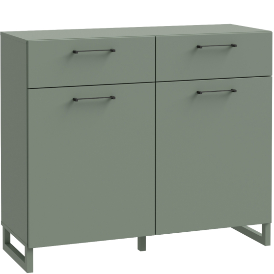 Komoda 2 szuflady 2 drzwi SQBK221-U59 Szałwia SILBA Podstawowe