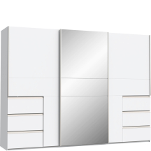 Szafa przesuwna 3-drzwiowa z lustrem W2QS13332-120 Biały WINN 2 Podstawowe