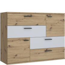 Komoda 4 szuflady 2 szafki SKIVE Secret Grey / Dąb Artisan SKVK46-M815 Podstawowe