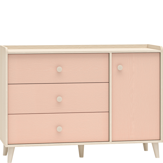 Komoda z szufladami i drzwiami MEVEL Podstawowe (1)