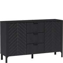 Komoda MM-1 z szufladami i drzwiami 153 cm Czarna MALUMI CZARNY Podstawowe