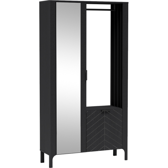 Garderoba MM-11 do przedpokoju Czarna MALUMI CZARNY Podstawowe