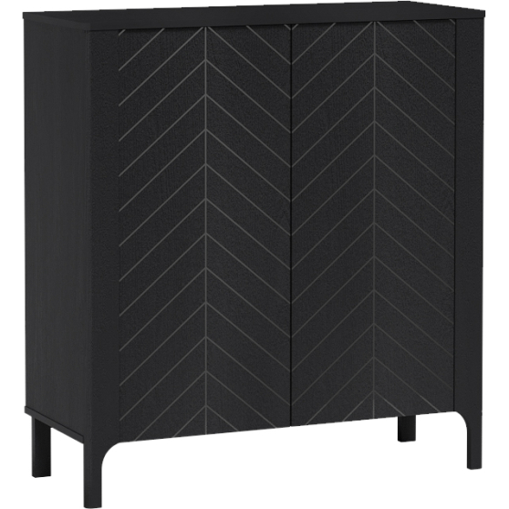 Komoda MM-2 z drzwiami 103 cm Czarna MALUMI CZARNY Podstawowe