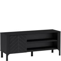 Szafka RTV MM-6 135 cm Czarna MALUMI CZARNY Podstawowe