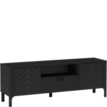 Szafka RTV MM-5 160 cm Czarna MALUMI CZARNY Podstawowe