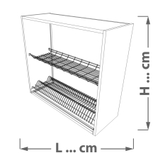Szafka górna wisząca z suszarką WS .../... VELLA Podstawowe