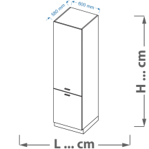 Szafka dolna wysoka słupek pod zabudowę lodówki ZLN 6/... VELLA Podstawowe