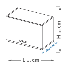 Szafka górna wisząca okapowa 1 klapa WO ... VELLA Podstawowe