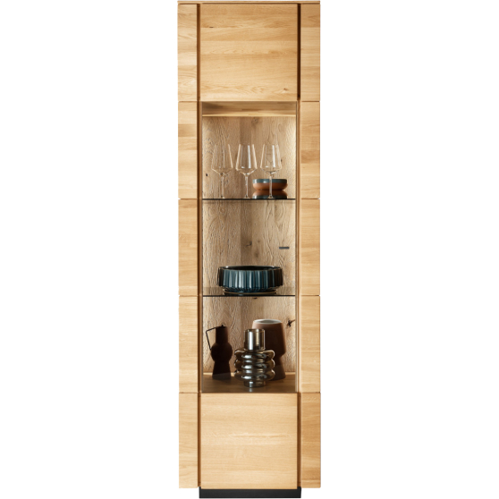 Witryna I drewniana dębowa z oświetleniem WZ-0623-010202 WZ-0623 Podstawowe