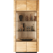 Witryna II drewniana dębowa z oświetleniem WZ-0623-020202 WZ-0623 Podstawowe