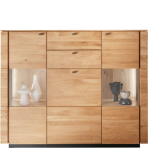 Kredens II drewniany dębowy z oświetleniem WZ-0623-040202 WZ-0623 Podstawowe