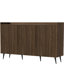 Komoda orzech trzydrzwiowa frezowane fronty ADEMO Podstawowe