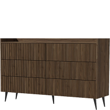 Komoda orzech z szufladami frezowane fronty ADEMO Podstawowe