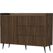 Komoda orzech z szufladami i drzwiami frezowane fronty ADEMO Podstawowe