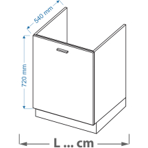 Szafka pod zlewozmywak 1 drzwi DZ ... VELLA Podstawowe