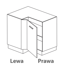Szafka dolna stojąca narożna 1 drzwi DNPK ... VELLA Podstawowe