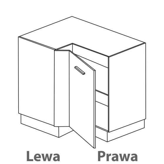 Szafka dolna stojąca narożna 1 drzwi DNPK ... VELLA Podstawowe