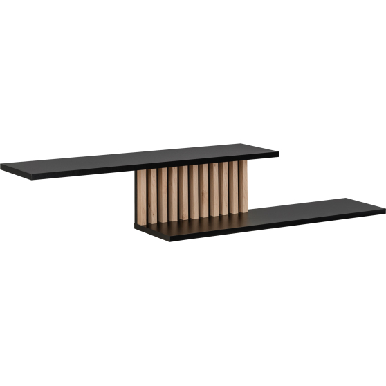 Półka Hickory Jackson / Czarny CAMERON Podstawowe