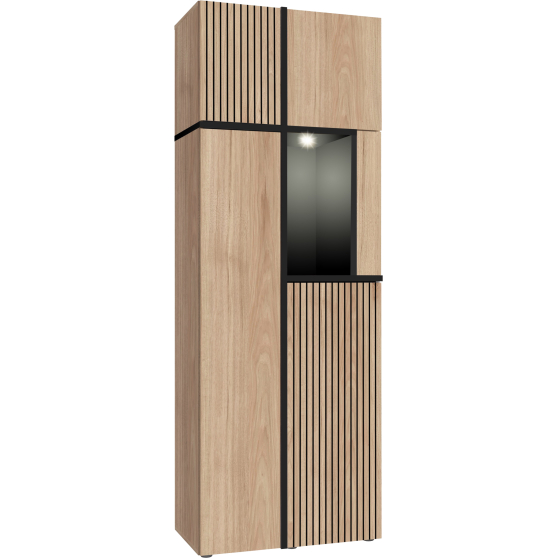 Witryna z oświetleniem Hickory Jackson / Czarny CROSS HICKORY JACKSON Podstawowe