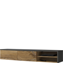 Szafka RTV pod telewizor Antracyt / Dąb Flagstaff DALLAS Podstawowe
