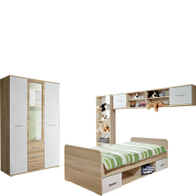 Zestaw mebli młodzieżowych DINO 3 Dąb Sonoma / Biały Mat DINO Podstawowe