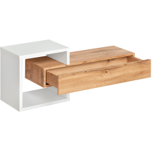 Konsolka wisząca TYP 03 Biały / Dąb Wotan EASY BIAŁY Wnętrze - Zdjęcie