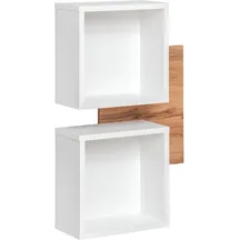 Panel ścienny z dwoma półkami TYP 04 Biały / Dąb Wotan EASY BIAŁY Podstawowe