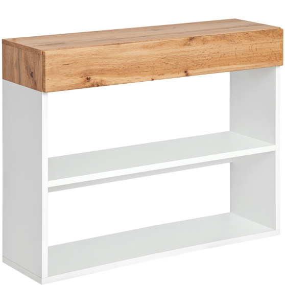 Konsolka wisząca z regałem TYP 08 Biały / Dąb Wotan EASY BIAŁY Podstawowe