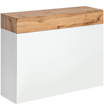 Konsolka wisząca z szafką na buty TYP 09 Biały / Dąb Wotan EASY Podstawowe