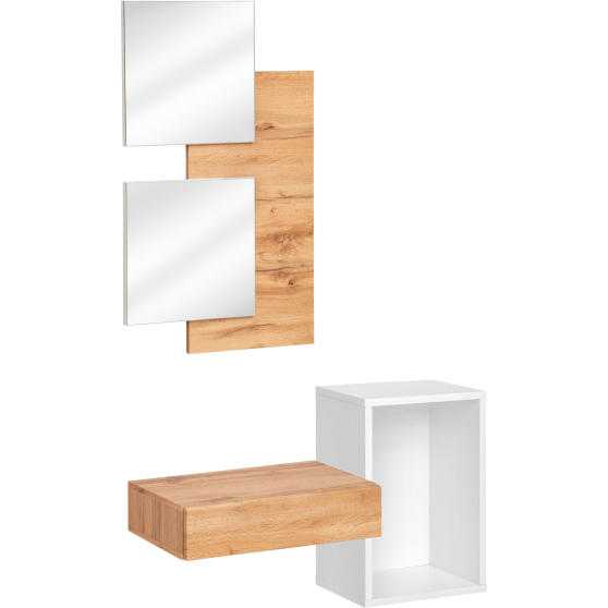 Zestaw mebli do przedpokoju EASY 1 Biały / Dąb Wotan EASY BIAŁY Podstawowe