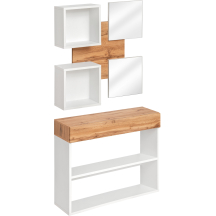 Zestaw mebli do przedpokoju EASY 4 Biały / Dąb Wotan EASY BIAŁY Podstawowe