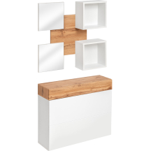 Zestaw mebli do przedpokoju EASY 5 Biały / Dąb Wotan EASY BIAŁY Podstawowe