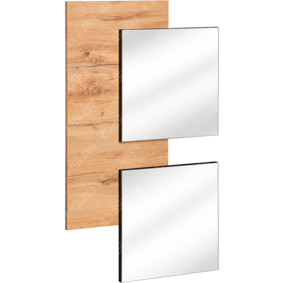 Panel ścienny z dwoma lustrami TYP 01 Dąb Wotan EASY CZARNY Podstawowe